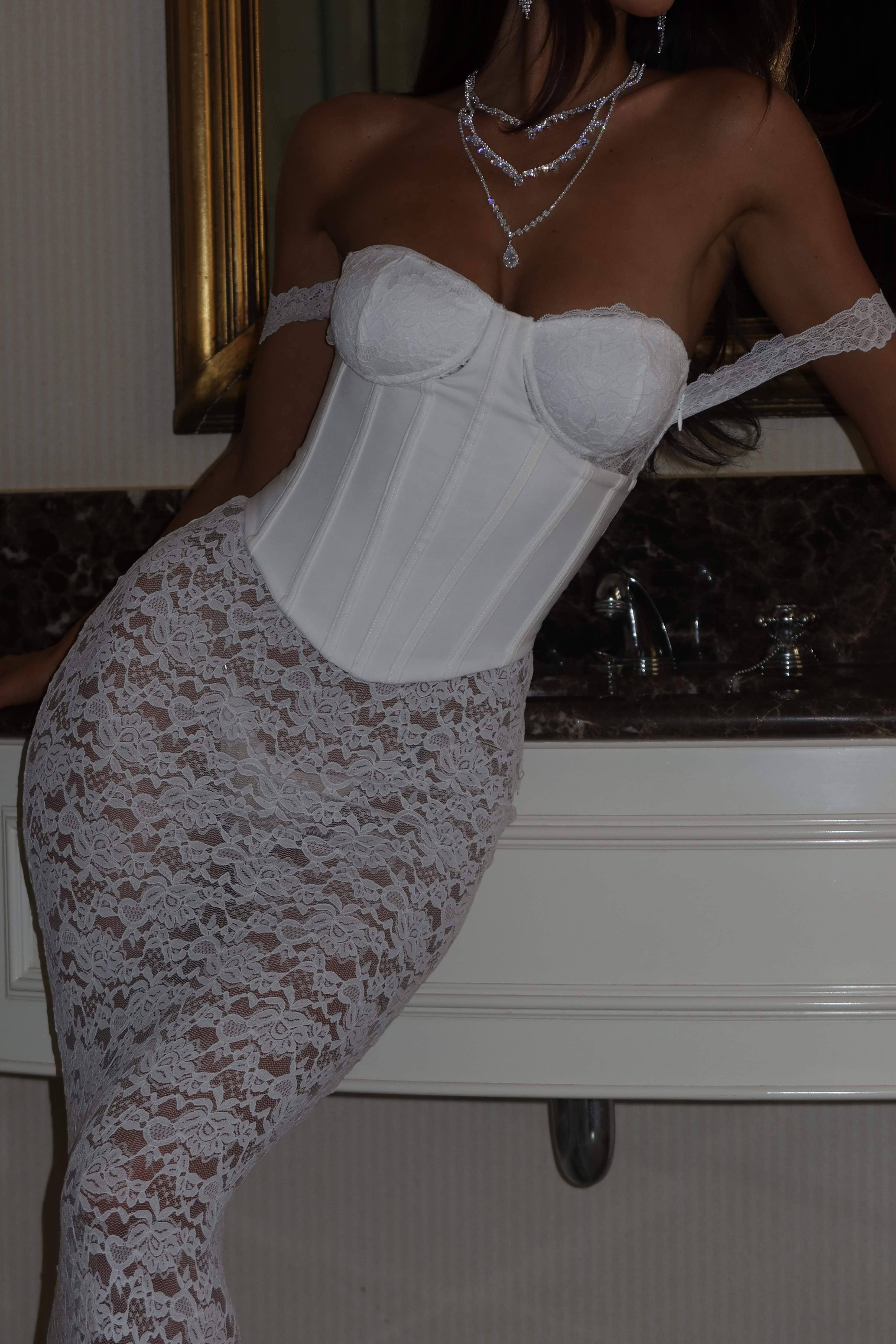 ZANA MAXI DRESS WHITE - Image 6