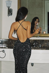 CIARAN MAXI DRESS BLACK SPARKLE Maxi Dress Dali Factory 