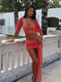EMILLI MINI SKIRT CORAL Mini Skirt 