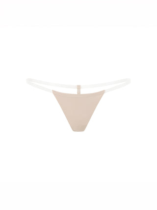 SEAMLESS CLEAR STRAP G-STRING NUDE Thong 