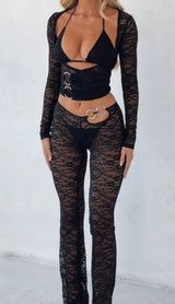 PRUE LONG SLEEVE TOP BLACK Tops ROMANCE 