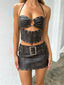 BRYLEE MINI SKIRT BROWN Mini Skirt 