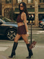 ANAHI MINI SKIRT CHOCOLATE Mini Skirt 