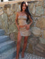 ADEL MINI SKIRT GOLD Mini Skirt 