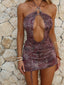 AIDEN MINI DRESS MAROON MIRAGE Mini Dress 
