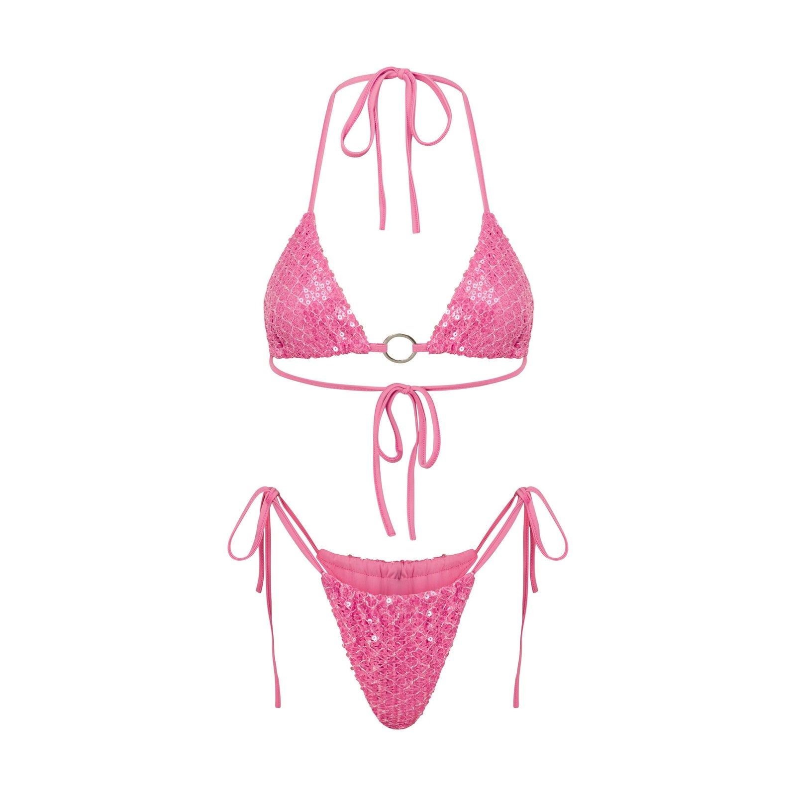 【SEASON BIKINI】【未使用未着用】 Moulin Rouge_B0 Zigzag viscose blend bikini with lurex