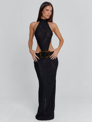 ALBINAE MAXI DRESS BLACK