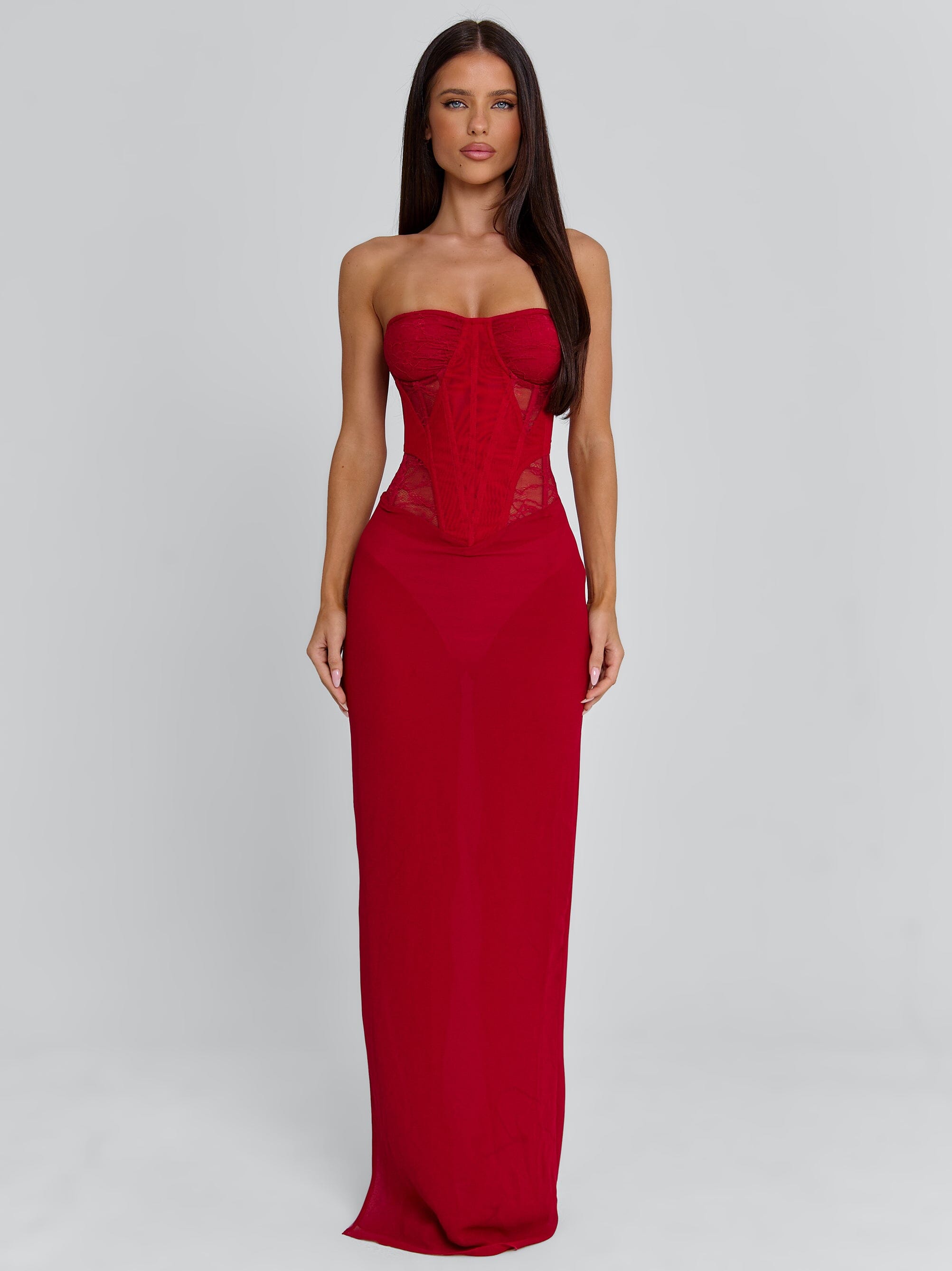 chinese dress ladies Alexiam Maxi Dress Red