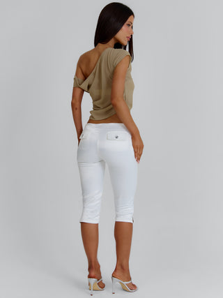 ALEXUS LONGLINE TOP TAN