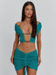 ALIA TOP TEAL Crop Top 