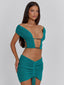 ALIA MINI SKIRT TEAL Mini Skirt 