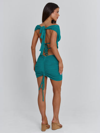 ALIA MINI SKIRT TEAL Mini Skirt 