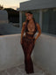 ALISA MAXI DRESS MAUVE LEOPARD Maxi Dress 