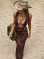 ALISA MAXI DRESS MAUVE LEOPARD Maxi Dress 