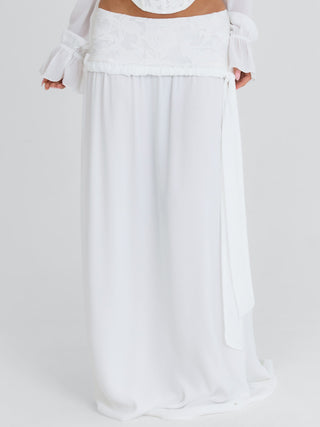 ALLYN MAXI SKIRT WHITE Maxi Skirt 