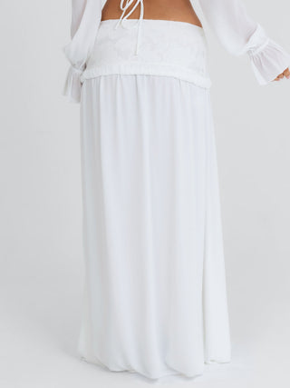 ALLYN MAXI SKIRT WHITE Maxi Skirt 