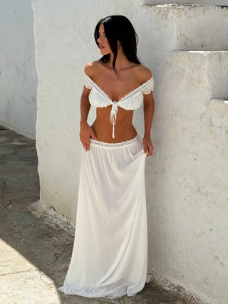 ALTHAIA TOP WHITE Crop Top 