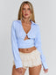ALYISSIA TOP BLUE STRIPE Crop Top 