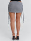 AMARIS MINI SKIRT SILVER Mini Skirt 