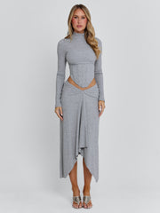 AMELIS MAXI SKIRT GREY
