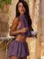 ANAHI TOP MAUVE POLKA DOT Crop Top 