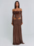 ANGELAE MAXI DRESS CHOCOLATE BROWN Maxi Dress 