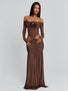 ANGELAE MAXI DRESS CHOCOLATE BROWN