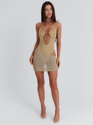 ANNABELL MINI DRESS GOLD Mini Dress 