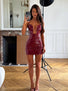 ANNELIESE MINI DRESS BURGUNDY Mini Dress 