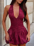 ARIANAN MINI DRESS BURGUNDY Mini Dress 