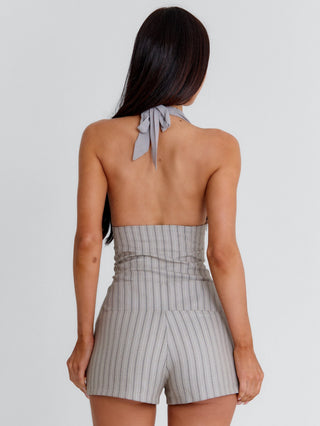 ARIYAH SHORTS GREY STRIPE Shorts 