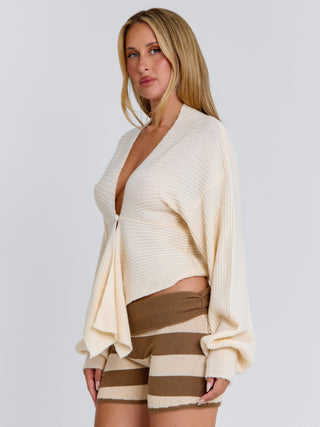 SUNDAZE SHORTS BROWN BEIGE STRIPE Shorts 