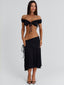 ARRIELLE MIDI SKIRT BLACK Midi Skirt 