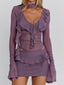 AVALINE MINI DRESS DUSTY PURPLE Mini Dress 