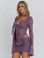 AVALINE MINI DRESS DUSTY PURPLE Mini Dress 