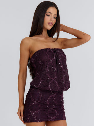 AYANNA MINI DRESS PLUM Mini Dress 