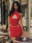 BAHERIA MINI SKIRT RED Mini Skirt 