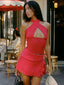 BAHERIA MINI SKIRT RED Mini Skirt 