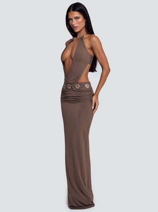 BELLINA MAXI DRESS BROWN Maxi Dress 
