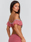 BETTY TOP RED GINGHAM Crop Top 