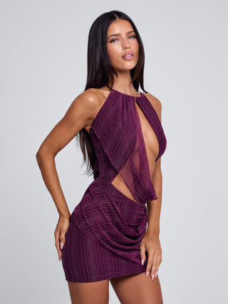 Beautrix Mini Dress Deep Purple