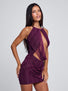 BEAUTRIX MINI DRESS DEEP PURPLE Mini Dress 