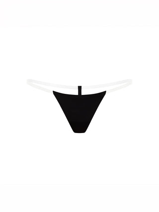 JADA SEAMLESS CLEAR STRAP G-STRING BLACK Thong 