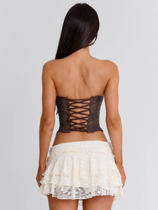 BRIELLIE MINI SKIRT IVORY Mini Skirt 