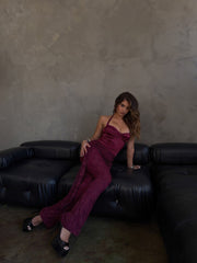 CAITRIONA JUMPSUIT BURGUNDY