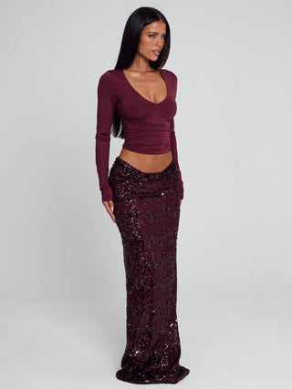 CAMHILLA TOP BURGUNDY Top 