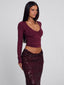 CAMHILLA TOP BURGUNDY Top 