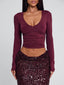CAMHILLA TOP BURGUNDY Top 
