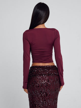 CAMHILLA TOP BURGUNDY Top 