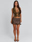 DONNA MINI SKIRT BROWN Mini Skirt 